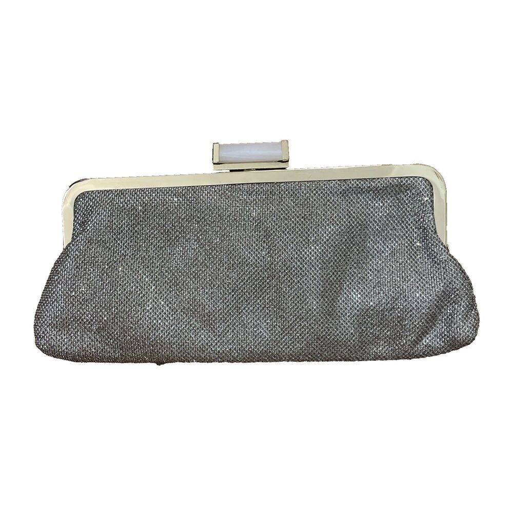 Kate Landry Champagne Gold Glitter Evening Bag Clutch 5x11
